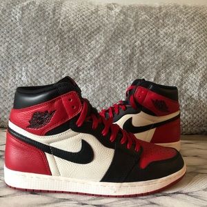 bred toe white laces